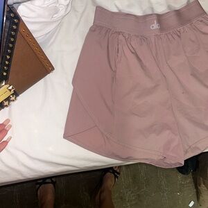 ALO Yoga pink rose matchpoint Athletic Shorts gym running